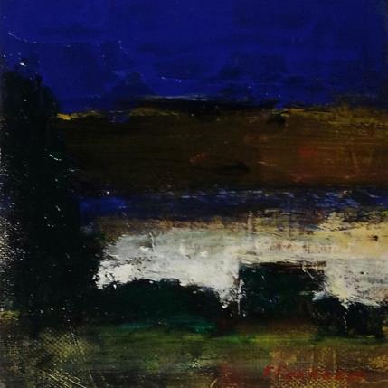 Peinture Entre chien et loup par Fernando | Tableau Figuratif Huile Paysages