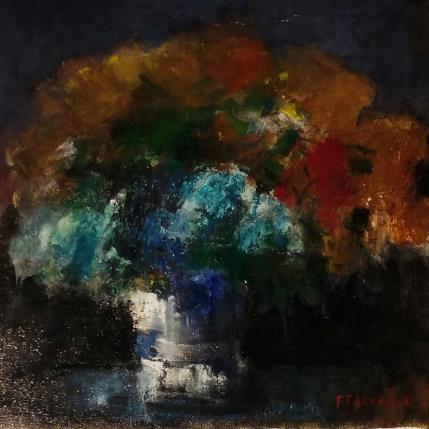 Peinture Bouquet par Fernando | Tableau Figuratif Huile Natures mortes