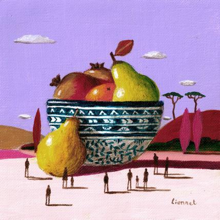 Peinture Fruits d'automne par Lionnet Pascal | Tableau Surréalisme Acrylique Natures mortes, Paysages, Scènes de vie