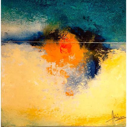 Peinture Abstraction 1365 par Hévin Christian | Tableau Abstrait Acrylique, Bois, Huile, Pastel Minimaliste