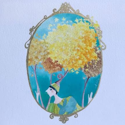 Peinture Marquise lapine par Regent Estelle | Tableau Illustration Aquarelle scènes de vie