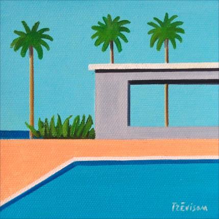 Peinture The swimming par Trevisan Carlo | Tableau Surréalisme Huile Architecture