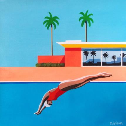 Peinture California light par Trevisan Carlo | Tableau Surréalisme Huile Architecture, Minimaliste, Sport