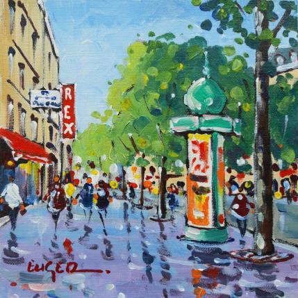 Peinture PRES DU REX A PARIS par Euger | Tableau Figuratif Acrylique Scènes de vie, Urbain