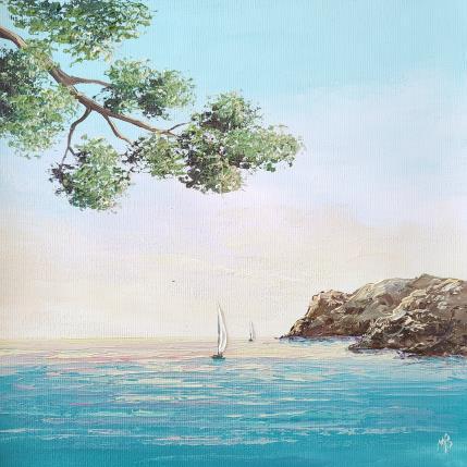 Peinture Contemplation sous les pins par Blandin Magali | Tableau Figuratif Huile Paysages