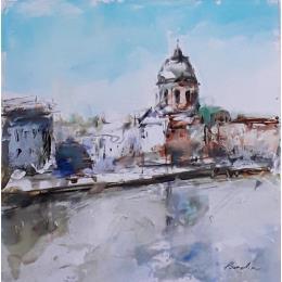 Peinture le dome de la grave par Poumelin Richard | Tableau Figuratif Huile Nature, Paysages, Scènes de vie