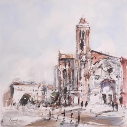 Peinture cathedrale st etienne par Poumelin Richard | Tableau Figuratif Huile