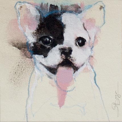 Peinture Mini Bull par Bergues Laurent | Tableau Figuratif Acrylique, Aquarelle, Carton Animaux, Nature