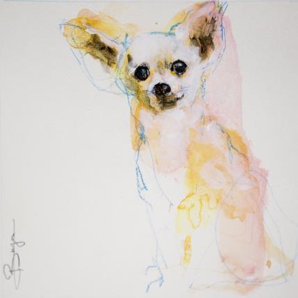 Peinture Chiwawa 1 par Bergues Laurent | Tableau Figuratif Acrylique, Aquarelle Animaux, Nature