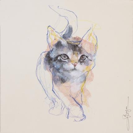 Peinture Chaton par Bergues Laurent | Tableau Figuratif Acrylique, Aquarelle Animaux