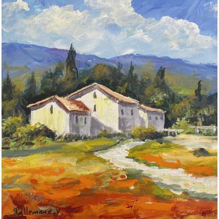 Peinture Paysage de Provence par Lallemand Yves | Tableau Figuratif Acrylique Urbain