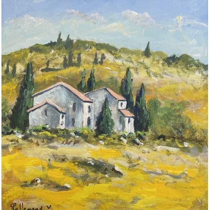Peinture Paysage de Provence par Lallemand Yves | Tableau Figuratif Acrylique Urbain