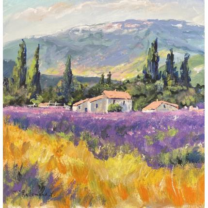 Gemälde Les Lavandes von Lallemand Yves | Gemälde Figurativ Acryl Urban