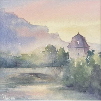Peinture Porte de France par Lida Khomykova | Tableau Figuratif Aquarelle