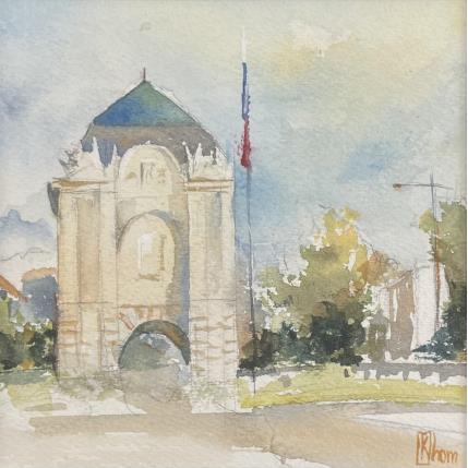 Peinture Porte de France par Lida Khomykova | Tableau Figuratif Aquarelle