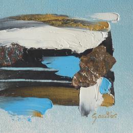 Gemälde Just for you von Gaultier Dominique | Gemälde Abstrakt Öl Schwarz & Weiß