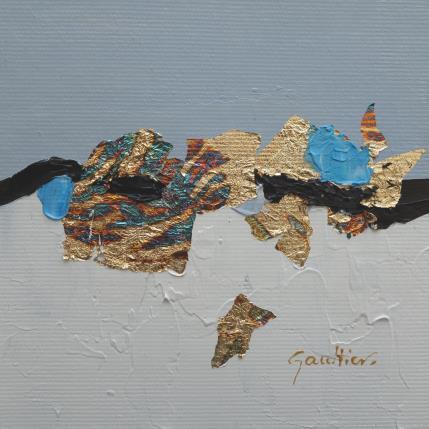 Peinture Jour de fête par Gaultier Dominique | Tableau Abstrait Huile Minimaliste