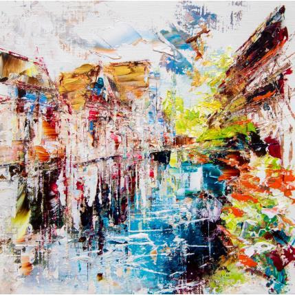 Peinture Strasbourg Petite France par Reymond Pierre | Tableau Figuratif Huile Paysages, Urbain