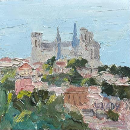 Peinture Lyon à la touche impressionniste par Arkady | Tableau Figuratif Huile Architecture, Paysages