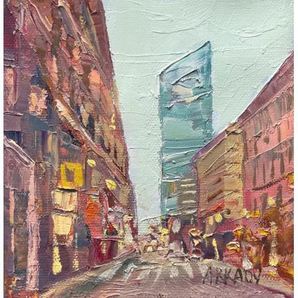 Peinture Lyon en perspective par Arkady | Tableau Figuratif Huile Urbain