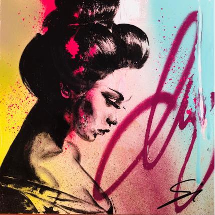 Peinture Geisha par Mestres Sergi | Tableau Pop-art Acrylique, Graffiti Icones Pop, Portraits