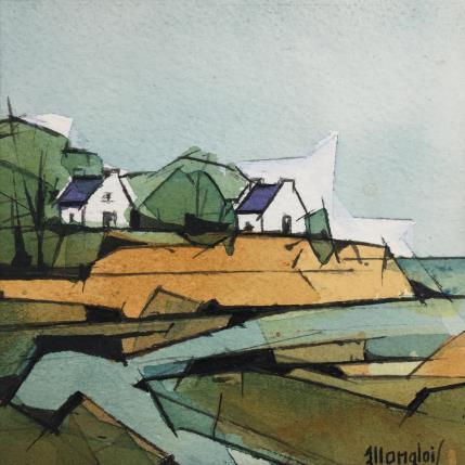 Peinture En Bretagne 1 par Langlois Jean-Luc | Tableau Figuratif Aquarelle Paysages