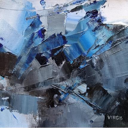 Peinture A night without rest par Virgis | Tableau Abstrait Huile Minimaliste