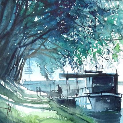 Painting Rendez-vous nocturne... by Abbatucci Violaine | Painting Figurative Watercolor Pop icons