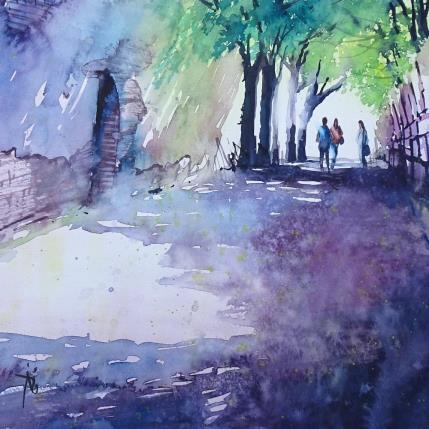 Painting Les copines de la fac by Abbatucci Violaine | Painting Figurative Watercolor