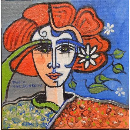Peinture Flora par Manesenkow Tania | Tableau Figuratif Huile Portraits