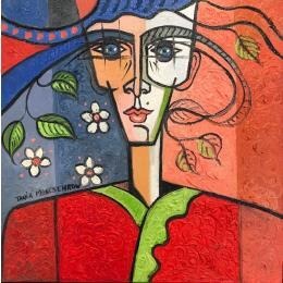 Gemälde Le Printemps von Manesenkow Tania | Gemälde Figurativ Öl