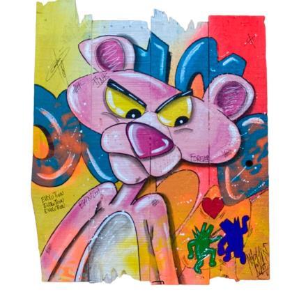 Peinture Pink par Molla Nathalie  | Tableau Pop-art Acrylique, Bois, Posca Icones Pop