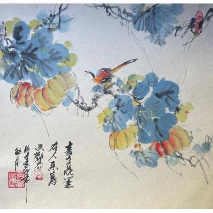 Peinture Spring remains  par Yu Huan Huan | Tableau Figuratif Aquarelle, Encre Animaux, Nature