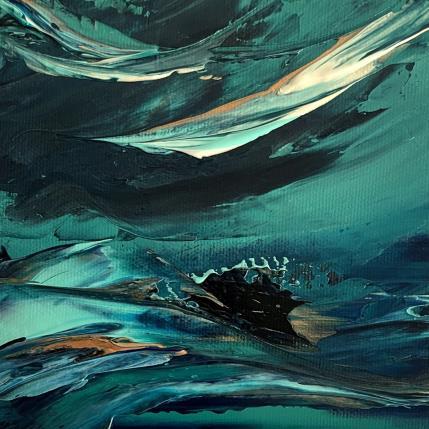 Peinture The Golden Wave  (ii) par Talts Jaanika | Tableau Abstrait Acrylique Marine, Nature