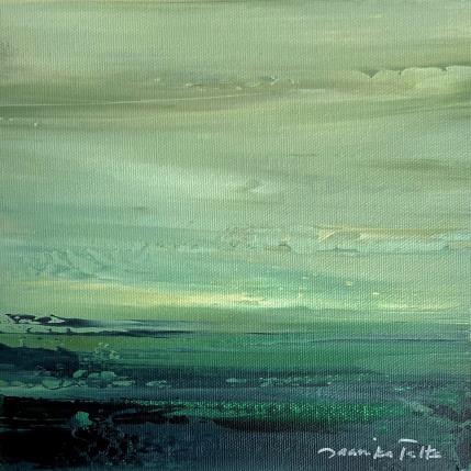 Peinture Green Horizon par Talts Jaanika | Tableau Abstrait Acrylique Nature, Paysages