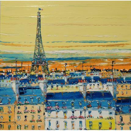 Painting Balcon fleuris, Paris by Corbière Liisa | Painting Figurative Oil Landscapes