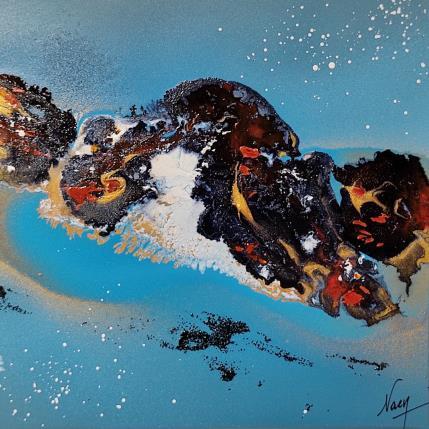 Peinture C2223 par Naen | Tableau Abstrait Acrylique, Encre Minimaliste