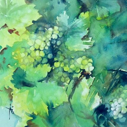 Peinture À point pour les vendanges par Abbatucci Violaine | Tableau Figuratif Aquarelle