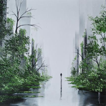 Peinture Paradis blanc par Galloro Maurizio | Tableau Figuratif Huile Urbain