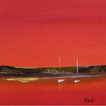 Peinture Désir d'ailleurs 55 par Roussel Marie-Ange et Fanny | Tableau Figuratif Huile Marine, Minimaliste