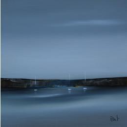 Painting Emotions marines 55 by Roussel Marie-Ange et Fanny | Painting Figurative Oil Marine, Minimalist