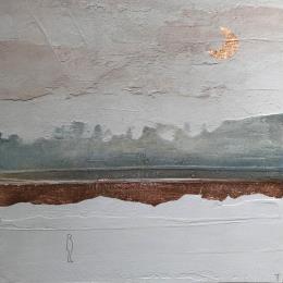 Painting MIEZA VIA by Roma Gaia | Painting Naive art Acrylic, Sand Minimalist