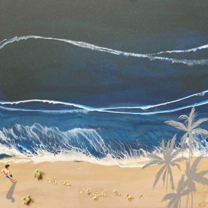 Peinture Nature in action par Aurélie Lafourcade painter | Tableau Figuratif Acrylique, Résine Marine, Minimaliste, Paysages