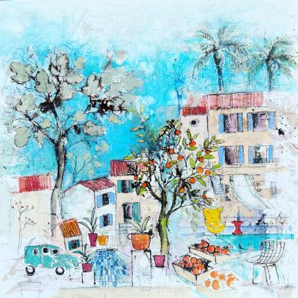 Peinture Azurage par Colombo Cécile | Tableau Figuratif Acrylique, Aquarelle, Collage, Encre, Pastel Nature, Paysages, scènes de vie