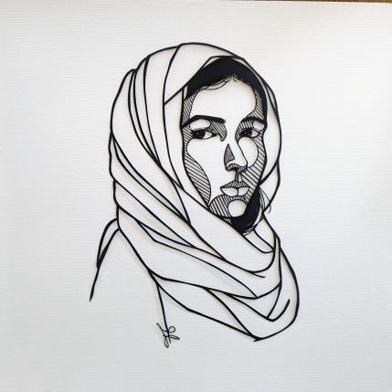 Peinture Portrait de Femme #11 par Atalanta Vanessa | Tableau  Papier Noir & blanc, Portraits, Société