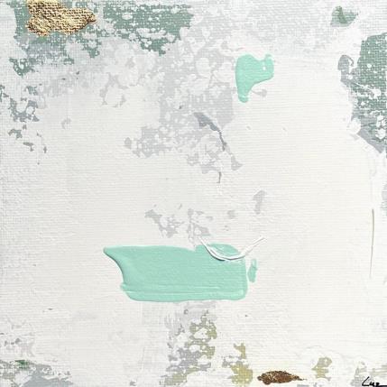 Peinture Là-bas par Luz Alexandra | Tableau Abstrait Acrylique, Feuille d'or Minimaliste