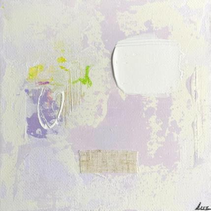 Peinture Bouquet de fleurs par Luz Alexandra | Tableau Abstrait Acrylique, Pastel, Textile Minimaliste