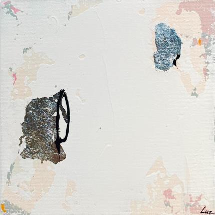 Peinture Résilience par Luz Alexandra | Tableau Abstrait Acrylique, Feuille d'argent Minimaliste