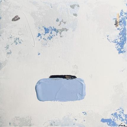 Peinture Les mots bleus par Luz Alexandra | Tableau Abstrait Acrylique Minimaliste