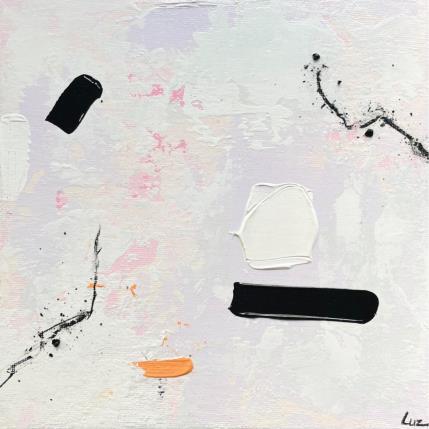 Peinture Rencontre hasardeuse par Luz Alexandra | Tableau Abstrait Acrylique, Fusain Minimaliste